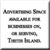 Advertising space available for businesses on, or serving, Thetis Island