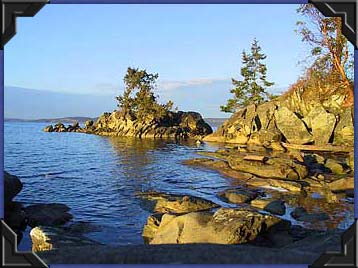 late afternoon sun at Pilkey Point, Thetis Island, BC