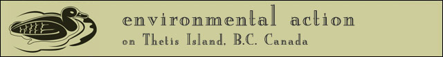 Environmental Action on Thetis Island, BC, Canada
